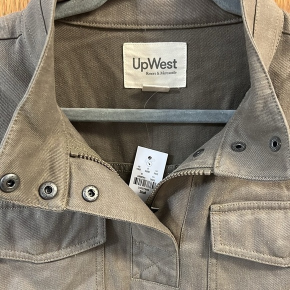 Upwest Cropped Ecohemp Twill Jacket Taupe Tan Hemp and recycled polyester small - Picture 15 of 16